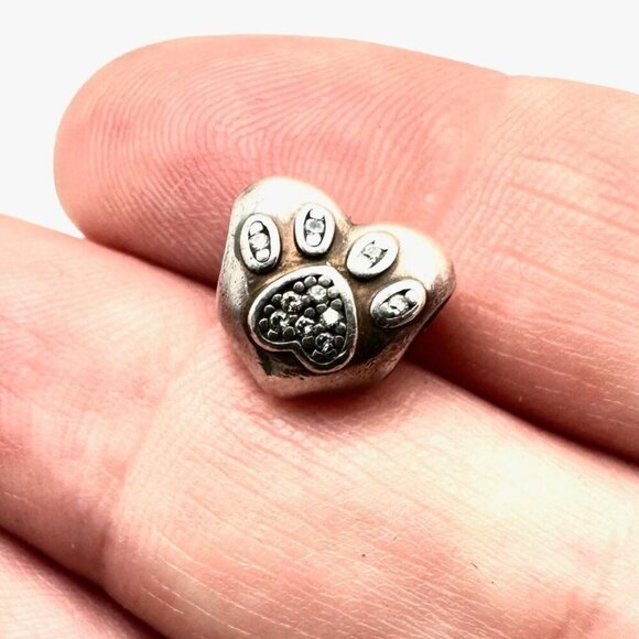 Pandora I Love My Pet Heart Charm 925 ALE Sterling Silver - Picture 1 of 4